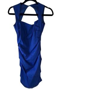 Nicole Miller Elegant Blue Sleeveless Dress